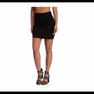 Black stretch mini skirt size Small